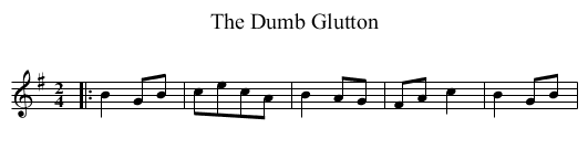 The Dumb Glutton - staff notation