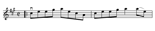 THE DUNCE DINGS A' -- Reel - staff notation