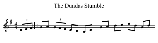 The Dundas Stumble - staff notation