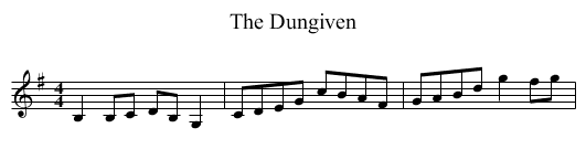 The Dungiven - staff notation