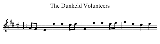 The Dunkeld Volunteers - staff notation