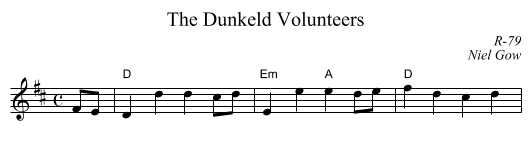 The Dunkeld Volunteers - staff notation