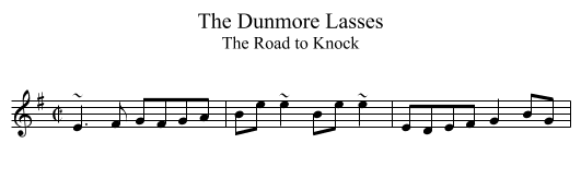 The Dunmore Lasses - staff notation