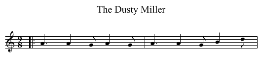 The Dusty Miller - staff notation