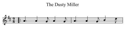 The Dusty Miller - staff notation