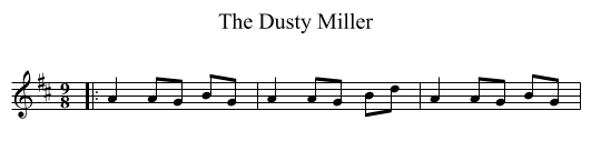 The Dusty Miller - staff notation
