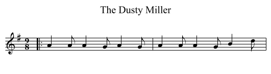 The Dusty Miller - staff notation