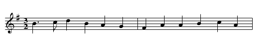 THE DUSTY MILLER - staff notation