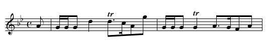 The Dutches of Gordon's Strathspey - staff notation