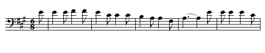 The Dying Cowgirl - staff notation