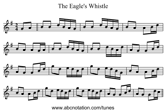 The Eagle's Whistle - staff notation