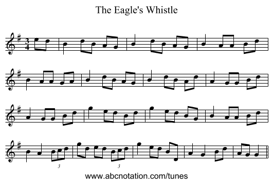 The Eagle's Whistle - staff notation