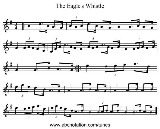 The Eagle's Whistle - staff notation