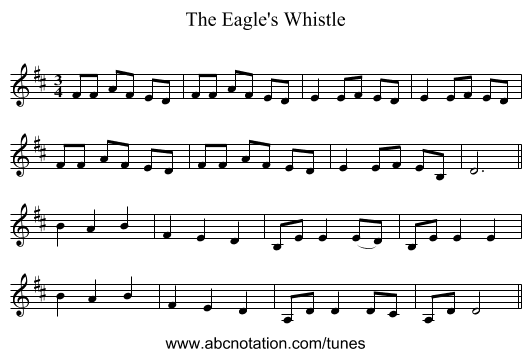 The Eagle's Whistle - staff notation