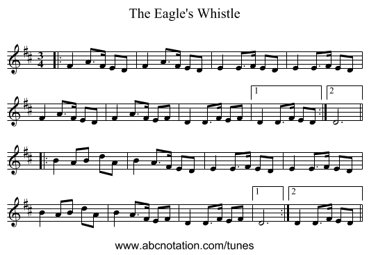 The Eagle's Whistle - staff notation