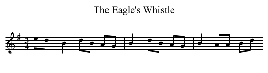 The Eagle's Whistle - staff notation