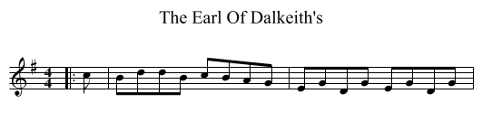 The Earl Of Dalkeith's - staff notation