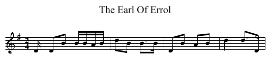The Earl Of Errol - staff notation