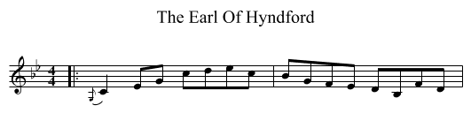 The Earl Of Hyndford - staff notation