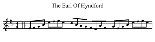 The Earl Of Hyndford - staff notation