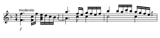 the Earl of Seafield - staff notation