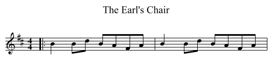 The Earl's Chair - staff notation