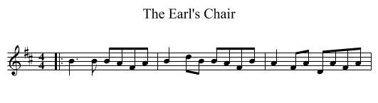 The Earl's Chair - staff notation