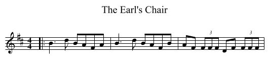 The Earl's Chair - staff notation