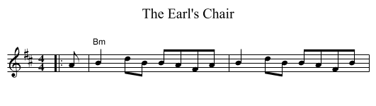 The Earl's Chair - staff notation