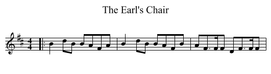 The Earl's Chair - staff notation