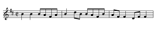 The Earl's Chair - staff notation
