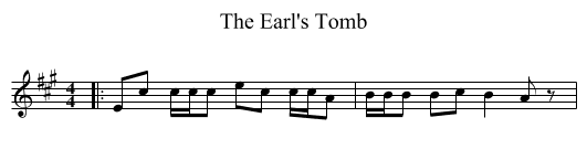 The Earl's Tomb - staff notation