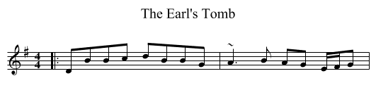 The Earl's Tomb - staff notation