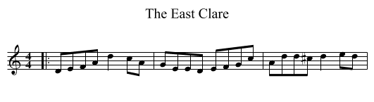 The East Clare - staff notation
