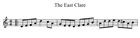 The East Clare - staff notation