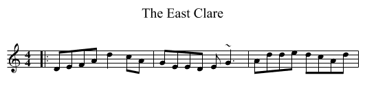 The East Clare - staff notation