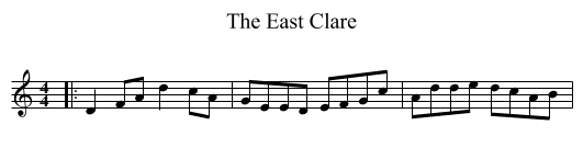 The East Clare - staff notation