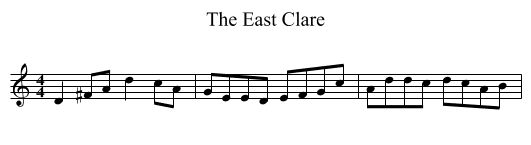 The East Clare - staff notation