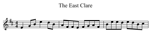 The East Clare - staff notation