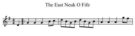 The East Neuk O Fife - staff notation