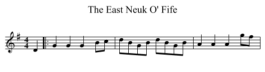 The East Neuk O' Fife - staff notation