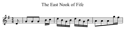 The East Nook of Fife - staff notation