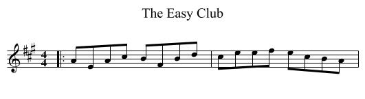 The Easy Club - staff notation
