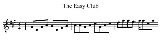 The Easy Club - staff notation