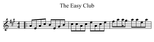 The Easy Club - staff notation