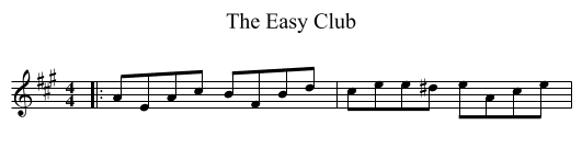 The Easy Club - staff notation