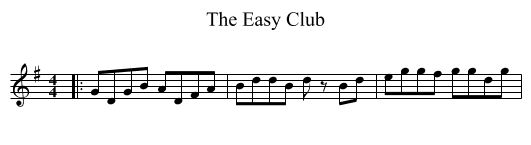 The Easy Club - staff notation
