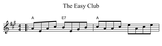 The Easy Club - staff notation
