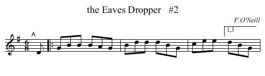 the Eaves Dropper   #2 - staff notation