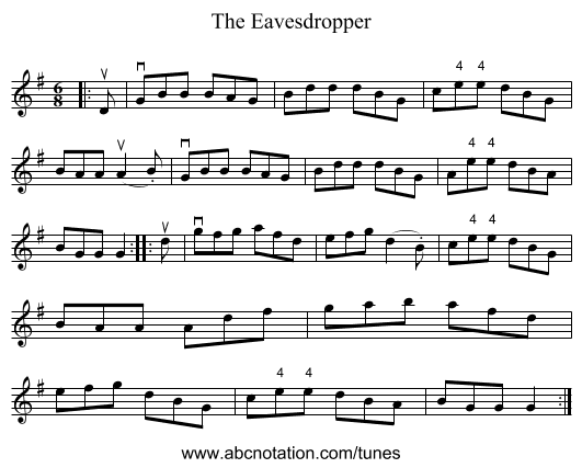 The Eavesdropper - staff notation